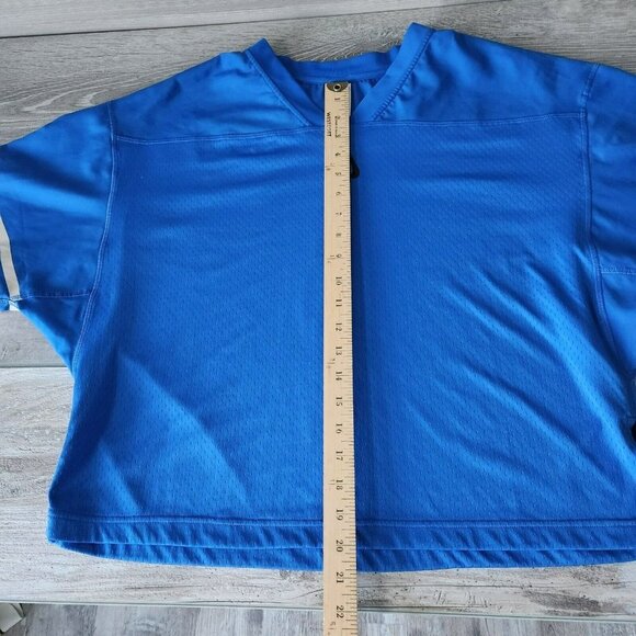 Nike Lab Top Womens L Collection Tee Hyper Cobalt Blue Crop Top V Neck Pullover - Picture 9 of 14